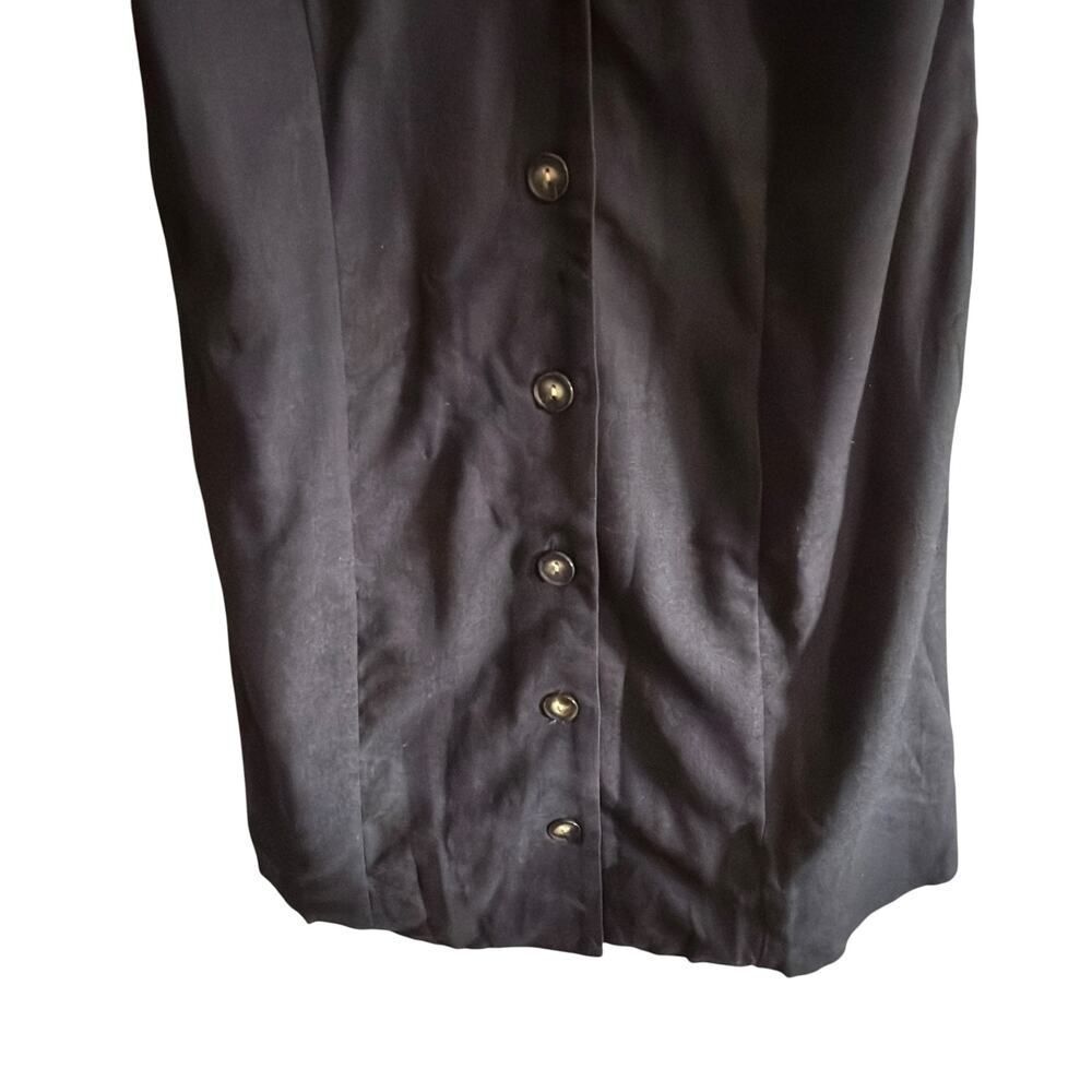 Monteau Los Angeles Black Linen Blend Halter Dress Size Medium NWOT - Picture 3 of 8